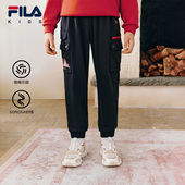 斐暖 新款 FILA斐乐儿童童装 裤 子2026年春季 男童新年款 针织长裤