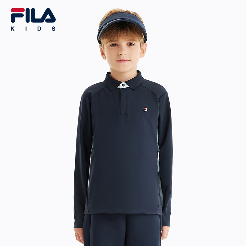 FILA斐乐中大童长袖POLO