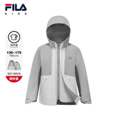 新款 FILA斐乐儿童童装 棉羽2026年春季 男中大童梭织两件套
