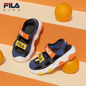FILA斐乐童鞋男女童运动包头凉鞋2022夏季宝宝沙滩鞋小童儿童鞋