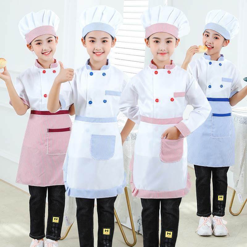 儿童厨师服幼儿演出服小孩游戏职业服装表演少儿童围裙角色扮演服_虎窝淘