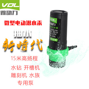 微动力12V小水泵微型潜水泵扬程15米开槽机开孔机家用小型水泵