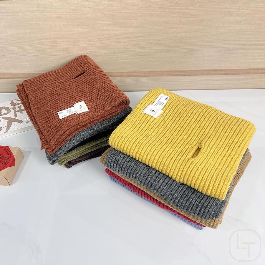 针织围巾冬季马卡龙设计师款小红书交叉毛线女围脖冬季保暖