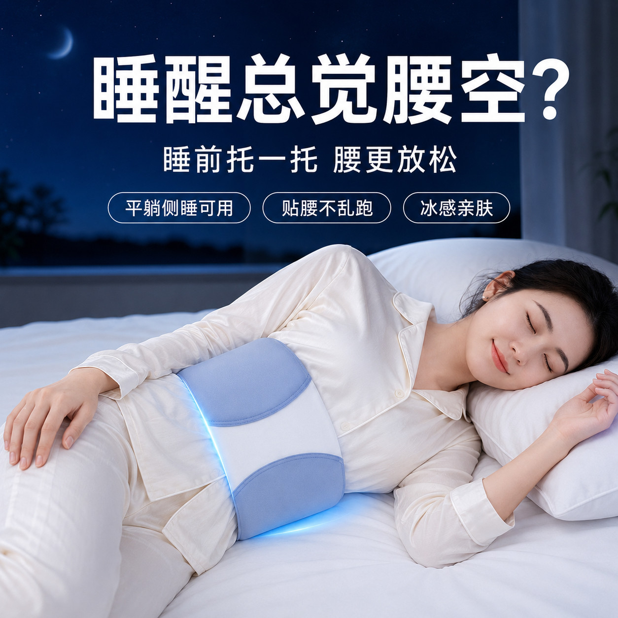 云朵冰感护腰平躺舒缓腰酸专用整
