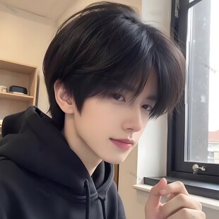 少年感假发男全头套韩系微分碎盖短发自然蓬松男生日常仿真假发套