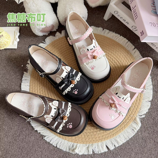 三团2月1日开团|焦糖布叮Lolita原创【招财小猫】jk制服鞋小皮鞋