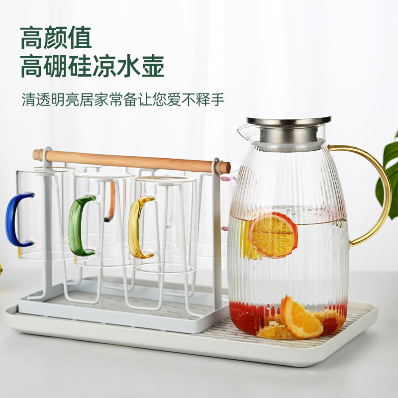 耐热高温玻璃冷水壶家用凉白开水杯茶壶套装扎壶大容量凉水壶冷藏