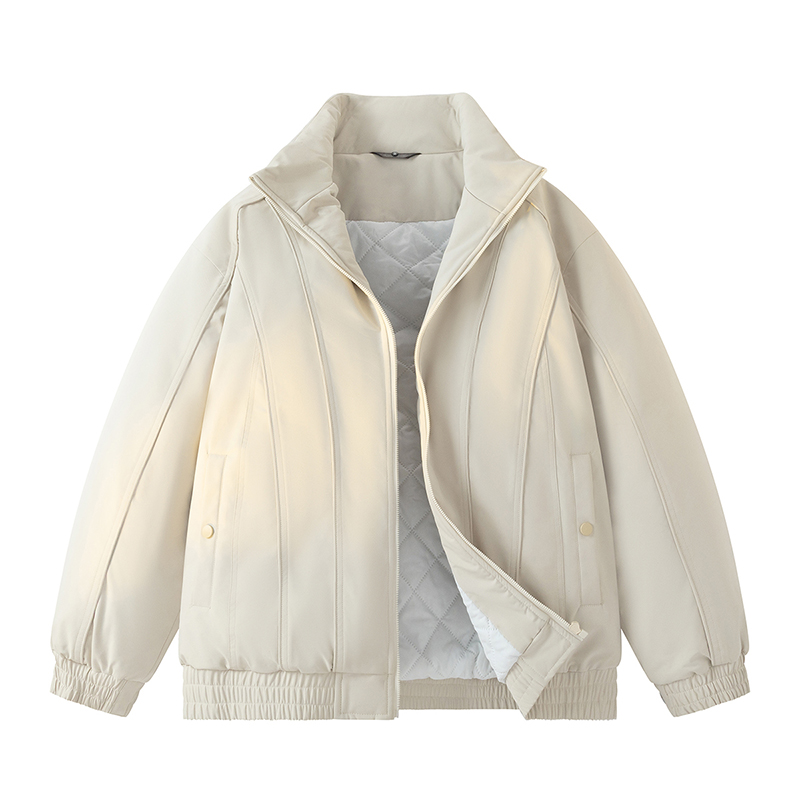 秋季美式教练拉链飞行夹克男冬棉服夹棉加厚外套男士重磅工装立领