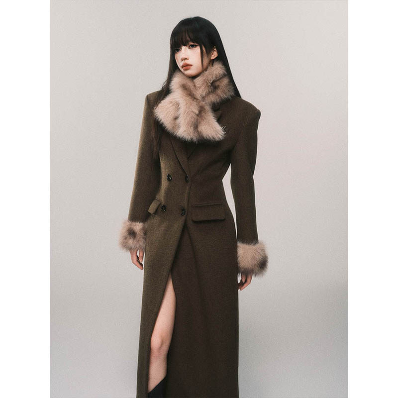 外套女秋冬高级感长款呢子大衣