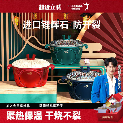帝伯朗家用耐高温干烧陶瓷砂锅