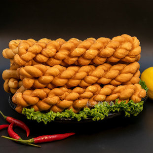 甘肃特产大麻花平凉特色小吃手工传统糕点油炸老麻花酥脆特色美食