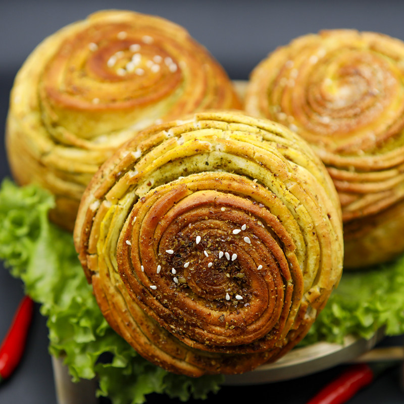 甘肃特产 烤花馍 地方特色美食小吃烤馍手工烤饼锅盔传统糕点包邮
