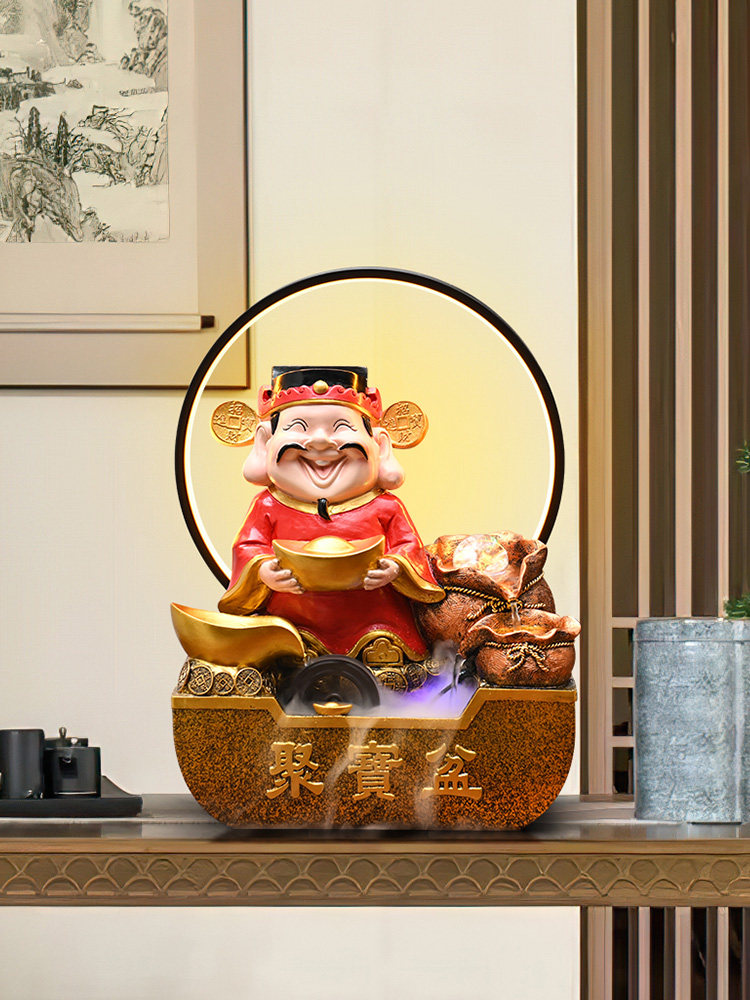 风水轮流水生财摆件招财客厅收银台聚宝盆循环水喷泉装饰开业礼品
