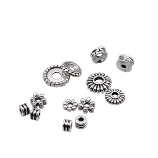 藏银配件隔片隔珠吊坠混装 文玩藏式饰品金刚星月菩提DIY配饰花托