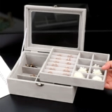 Кольцо, коробочка для хранения, коробка для хранения, серьги, аксессуар, брендовое вместительное и большое ювелирное украшение