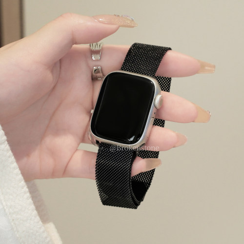 【夏季优选】米兰尼斯适用于iwatch S11 苹果手表表带S10/S9/S8/S7/se 表带ultra3/2/1 磁吸金属 applewatch