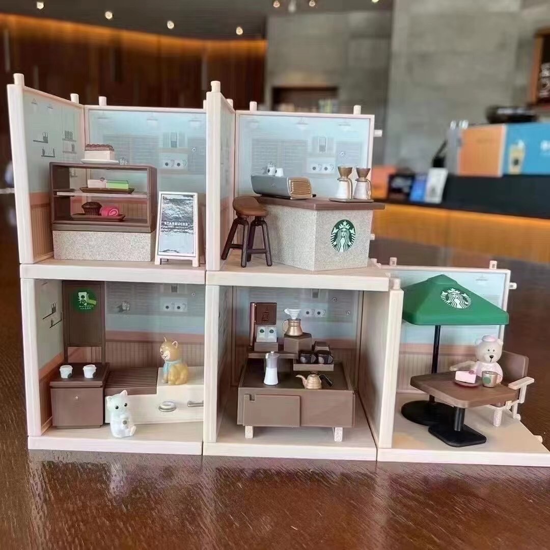 星巴克扭蛋机咖啡杯微缩钥匙扣