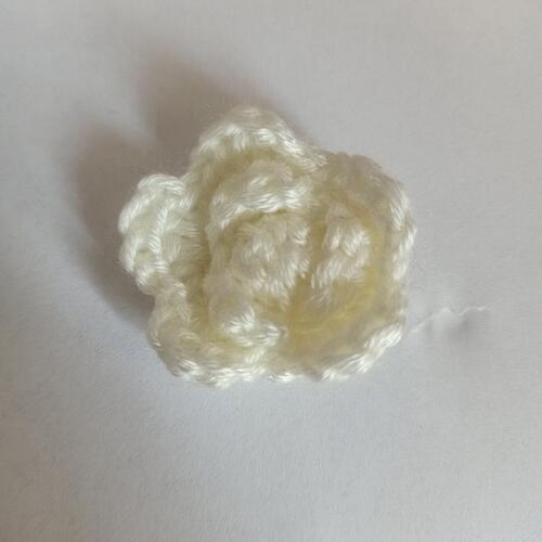 手工编织钩花立体三层花朵毛线DIY装饰配件服装辅料配饰白色