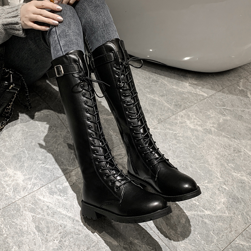 长靴胖MM粗腿不过膝女脚宽骑士筒