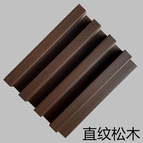 竹木纤维格栅板背景墙木饰面凹凸护墙板生态木悬吊式天花板装饰PV