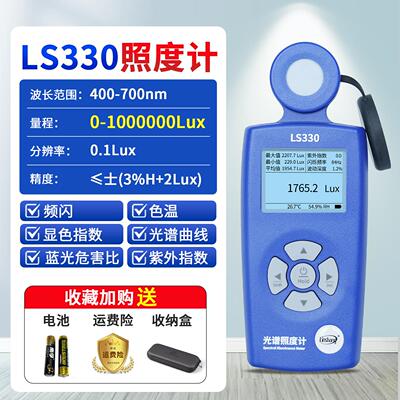 光谱照度计色温测试仪检测仪高精度数字亮度计光照度仪测光仪植物