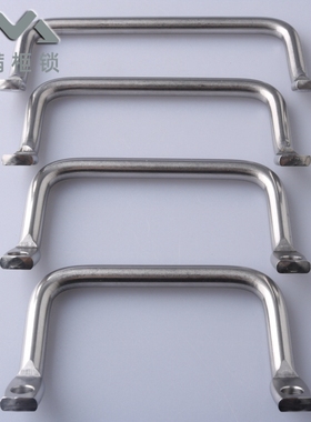 LS531不锈钢圆棒折弯扁孔拉手 工业设备柜把手 机箱柜 工具箱提手