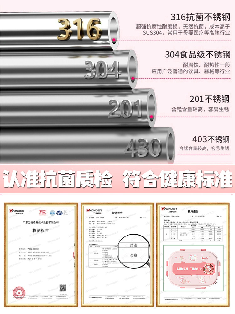 食品级保温饭盒儿童专用午餐便当盒小学生带饭盒食堂打饭便携餐盘