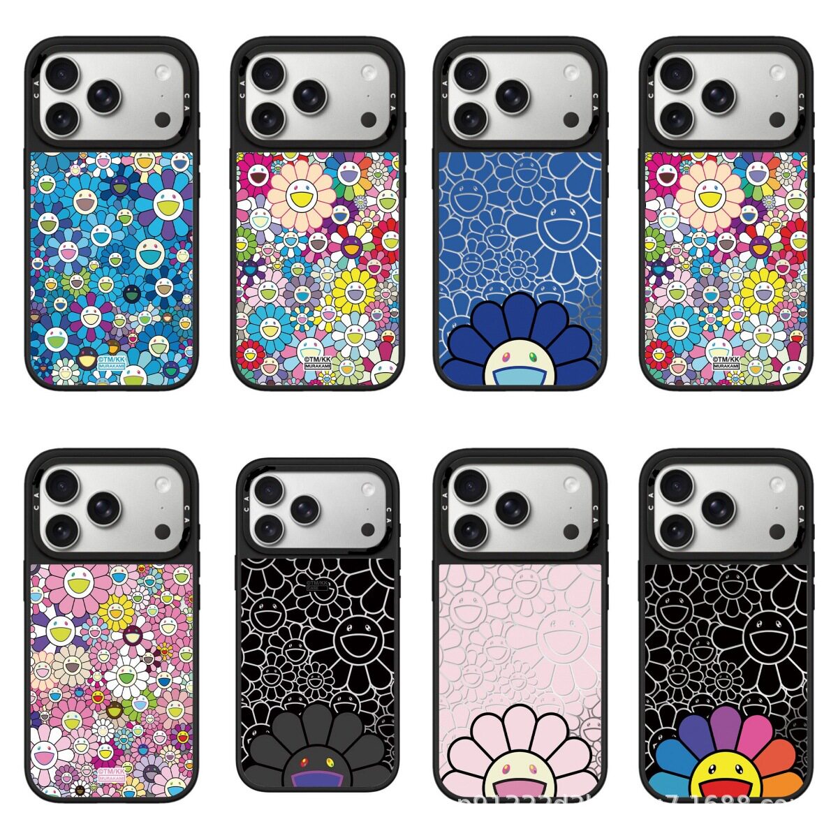 C家村上隆满屏太阳花iPhone17promax手机壳适用苹果16pro磁吸15P