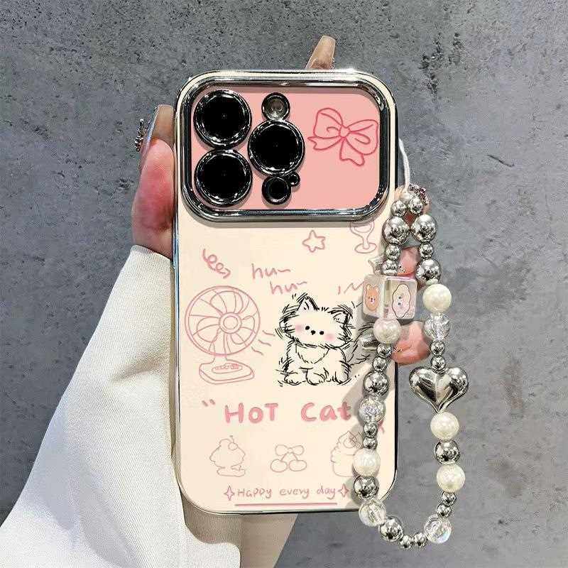 线条风扇猫适用苹果手机壳17promax新款16promax卡通15plus电镀14新款适用于苹果17promax手机壳iphone16巨好,3C数码配件,手机保护套/壳,淘宝优惠券,粉丝福利购,淘宝优惠卷