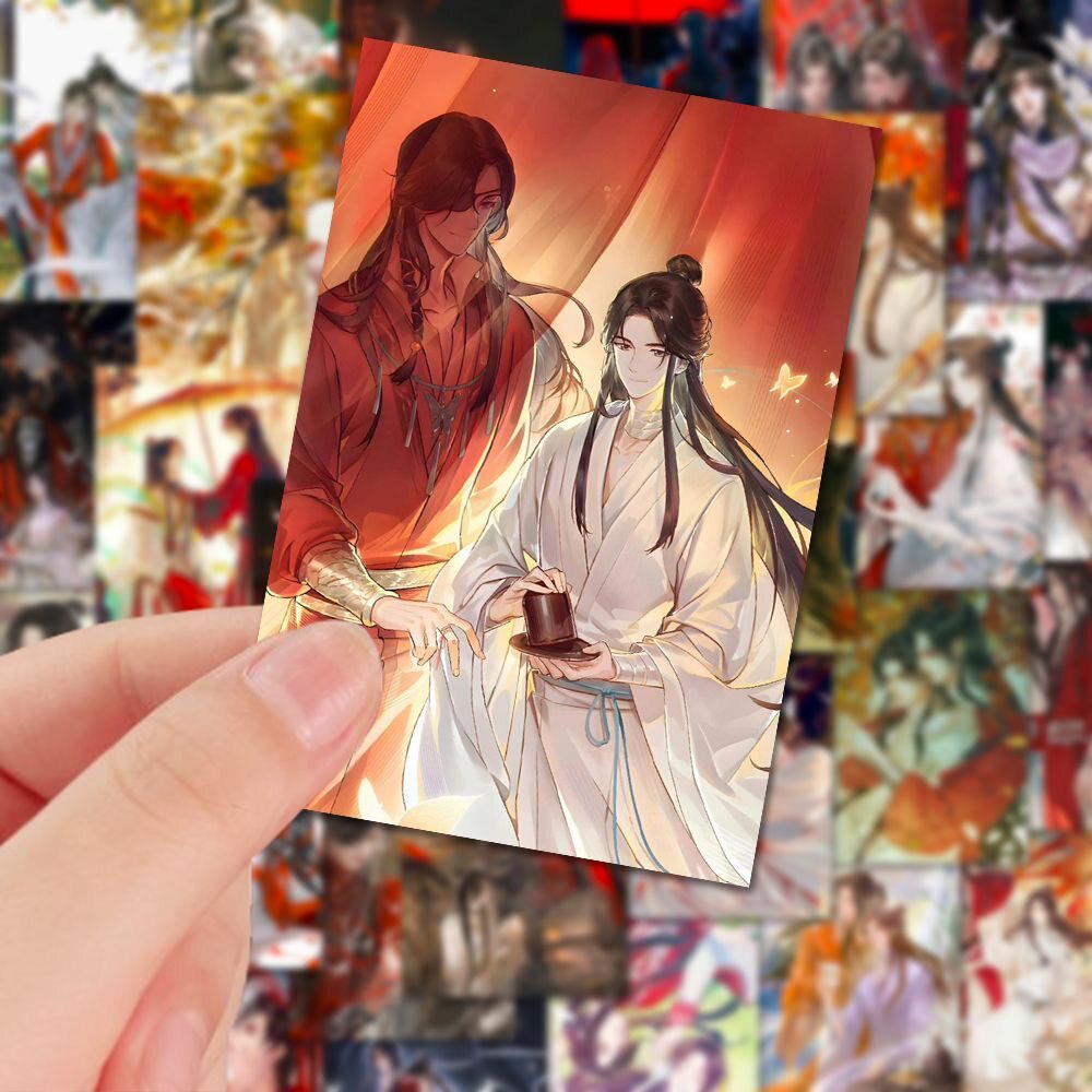 HEAVENLY 공식 축복 스티커 XIE LIAN 일본의 2차원 애니메이션 캐릭터 같은 스타일 귀여운 냉장고 자석 수하물 스티커