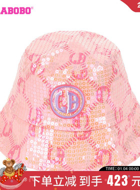 LALABOBO2024春季新款潮流休闲复古老花图案渔夫帽女|LBBC-WQQT19