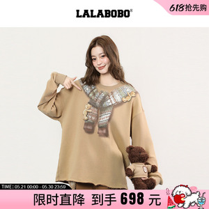 LALABOBO趣味小熊套头卫衣