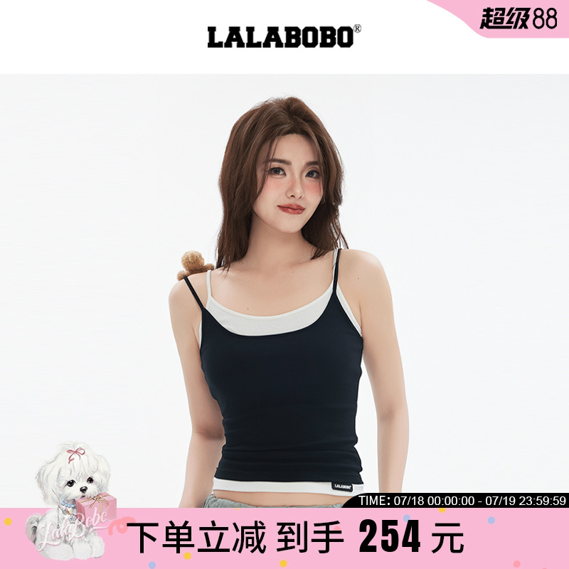 LALABOBO假两件吊带背心