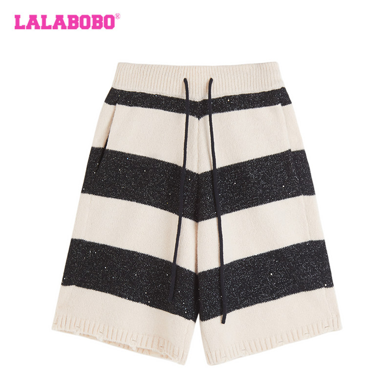 LALABOBO捣蛋鬼条纹毛织