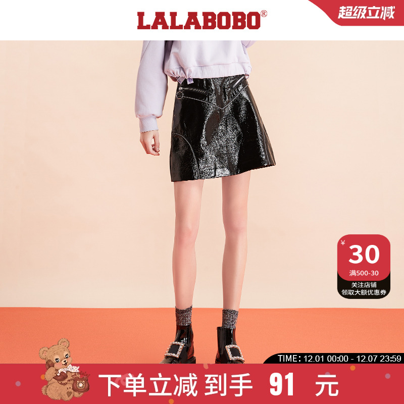 lalabobo原创高腰显瘦半裙
