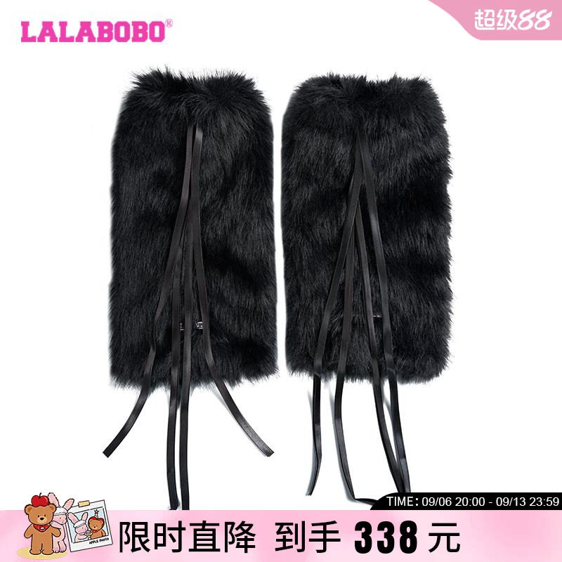 LALABOBO蝴蝶结腿套中筒袜