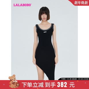 款 LBCC 美式 连衣裙女 WLZY30 可爱X型毛织无袖 LALABOBO23春秋新品