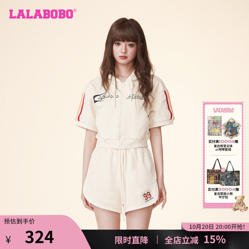 LALABOBO复古休闲开襟卫衣