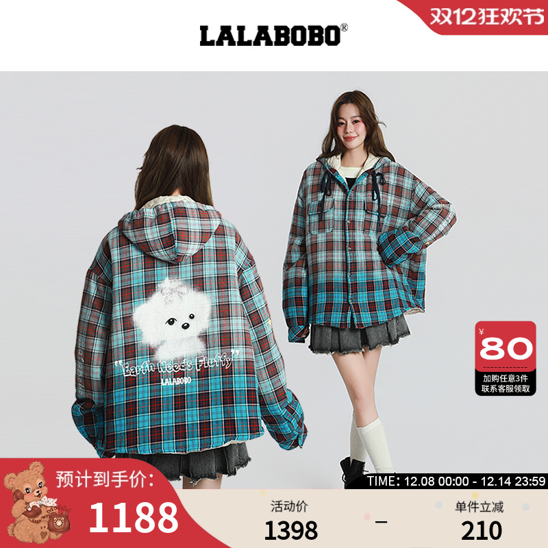 LABO水洗做旧带帽衬衫