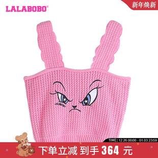 LBDB 紧身纯棉可爱甜美软糖兔毛织背心 WSTM14 新款 LALABOBO24夏季