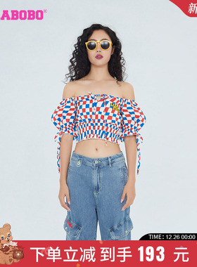 LALABOBO2023夏季新款甜美可爱潮流舒适方领短袖上衣LBCB-WSWC18