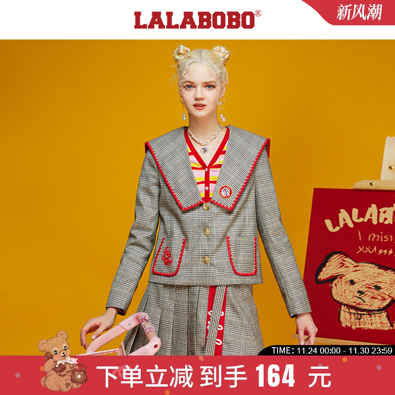 lalabobo2021新款复古刺绣短外套