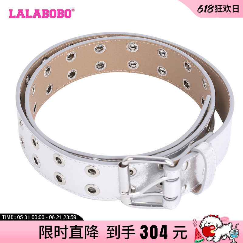 【田曦薇同款】LALABOBO早秋新品款潮流街头美式可爱时尚皮质腰带