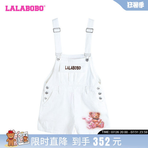 LALABOBO复古休闲牛仔短裤