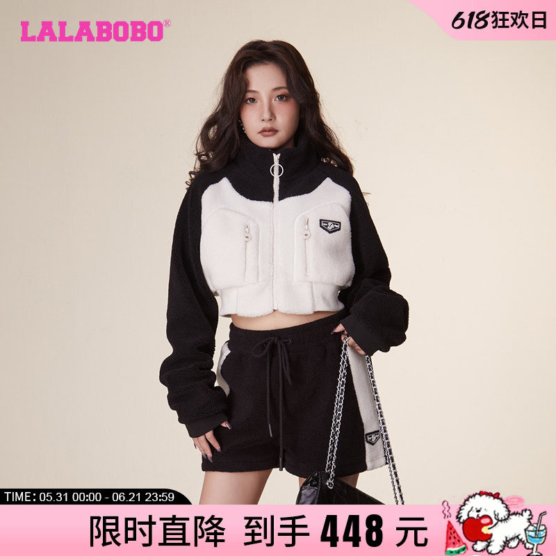LALABOBO2023冬季新款简约休闲治愈美学短毛绒外套女|LBCD-WSDR22