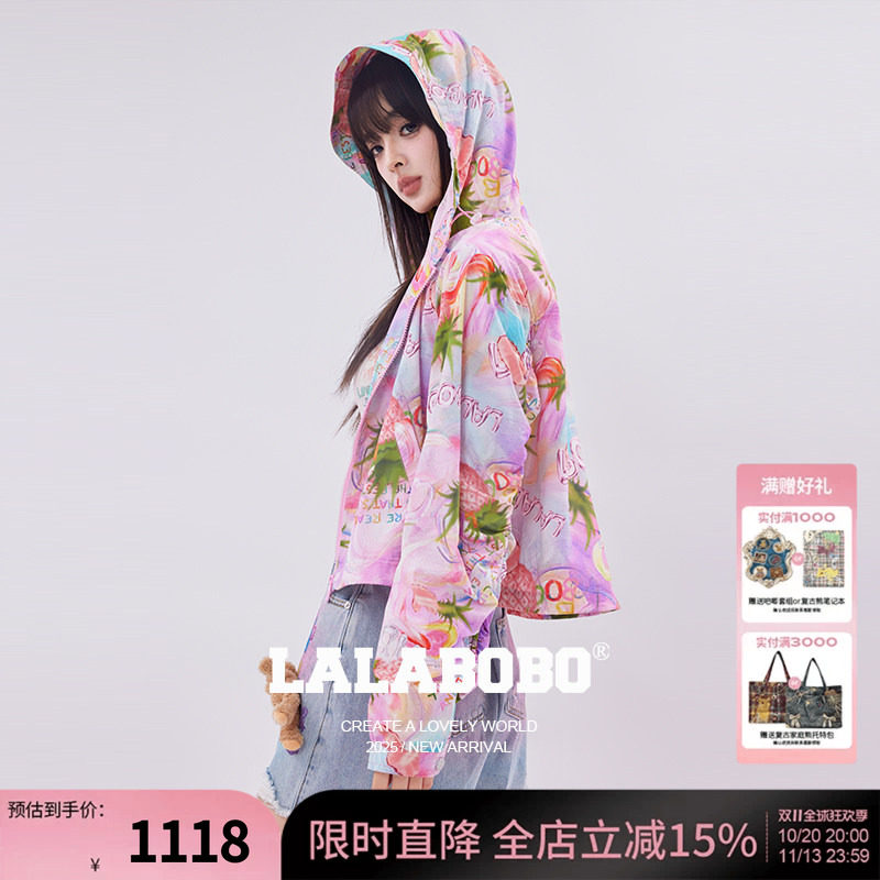 LALABOBO水果菠萝梭织外套