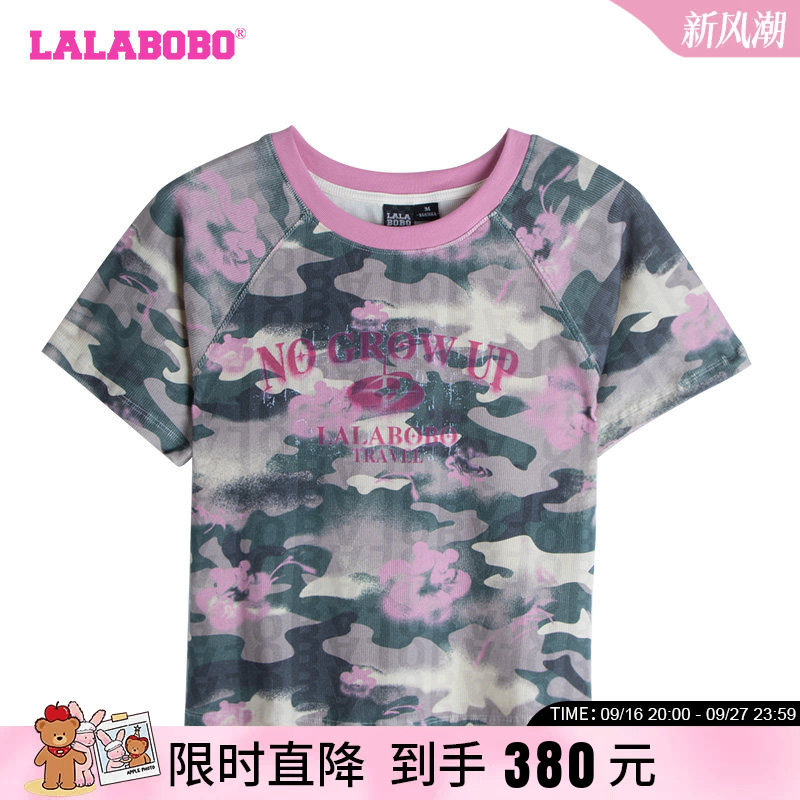 lalabobo短袖户外迷彩T恤