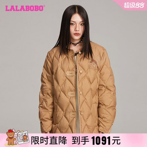 LALABOBO小熊字母轻薄羽绒