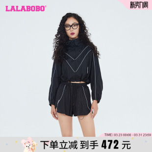 WSJW24 休闲纯色潮酷潮流梭织夹克外套LBCB LALABOBO2023夏季 新款