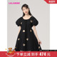 LALABOBO2023夏季 WLZY31 连衣裙女LBCB 新款 高端精致a字大摆泡泡袖